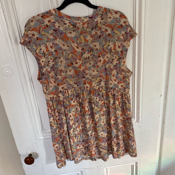 ANTHROPOLOGIE VANESSA VIRGINA FLORAL TUNIC SHIRT - Picture 2 of 4